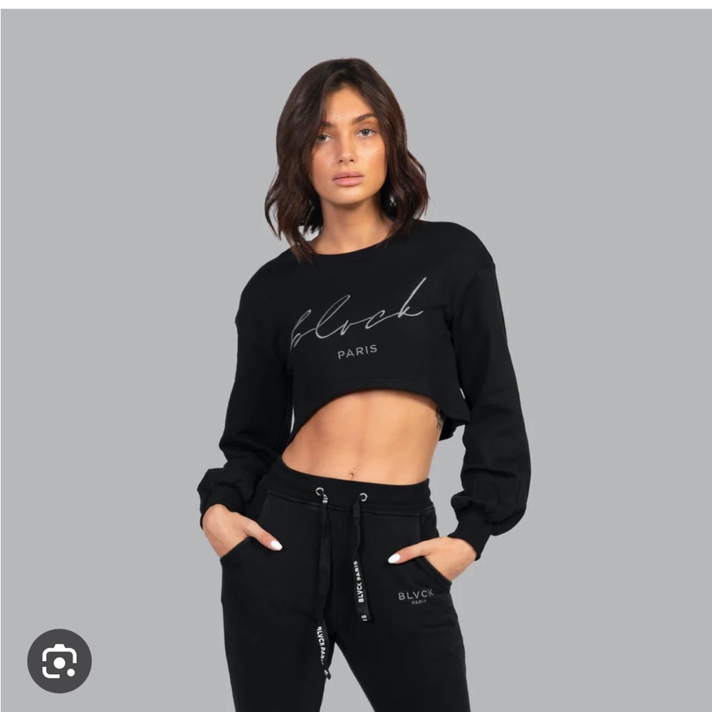 Blvck Crop Signature Sweater XS